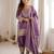 Lavender color  vichitra silk embroidered farshi suit set
