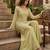 Green premium chinon beads work palazzo suit set with dupatta