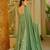 Green muslin digital print anarkali suit set with dupatta