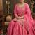 Rose pink embroidery chinnon silk blend  sharara suit set