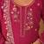 Rani pink embroidery silk blend  sharara suit set