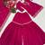 Rani pink embroidery silk blend  sharara suit set