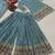 Dusty blue embroidery silk blend  sharara suit set