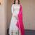 cream silk festive wear anarkali