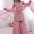 light-pink silk festive kurta set
