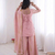 light-pink silk festive kurta set