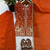orange silk festive kurta set