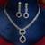 Black stones american diamond necklace set
