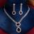 Red stones american diamond necklace set