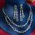 Green stones american diamond heritage necklace set