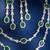 Green stones american diamond heritage necklace set