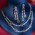 Lavender stones american diamond necklace set