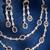 Lavender stones american diamond necklace set