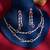 Ruby red stones american diamond necklace set