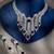 Deep blue stones american diamond choker set