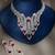 Ruby red stones american diamond choker set