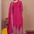 pink chinon festive kurta set