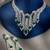 Emerald green stones american diamond choker set