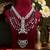 Red stones american diamond royal necklace set