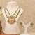 Gold plated kundan multistrand meenakari necklace set