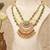 Gold plated kundan multistrand meenakari necklace set