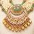 Gold plated kundan multistrand meenakari necklace set