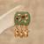 Gold plated kundan multistrand meenakari necklace set