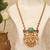 Gold plated mint green stones kundan necklace set