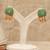 Gold plated mint green stones kundan necklace set