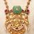 Gold plated mint green stones kundan necklace set
