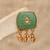 Gold plated mint green stones kundan necklace set