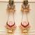 Gold plated multicolor stones kundan earrings