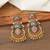 Multicolor stones chandbali earrings