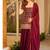 Wine embroidery faux georgette sharara suit set