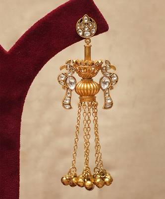 Gold plated multi tiered chandelier earrings 2