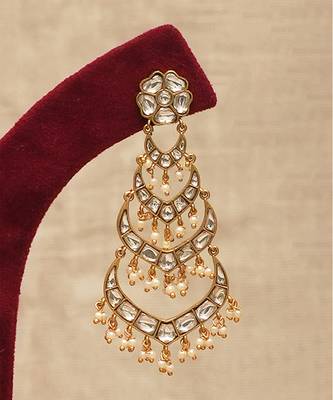 Multi tiered chandbali chandelier earrings 2