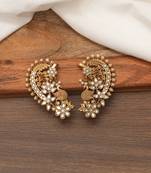 Gold plated beaded ear cuffs