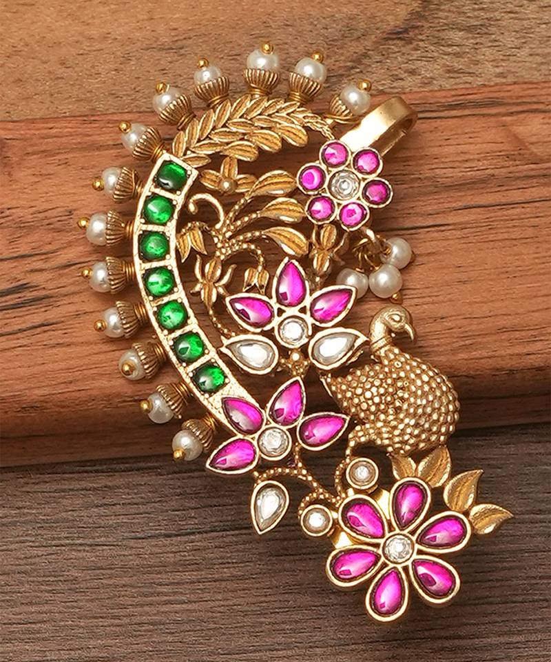 Multicolor meenakari ear cuffs