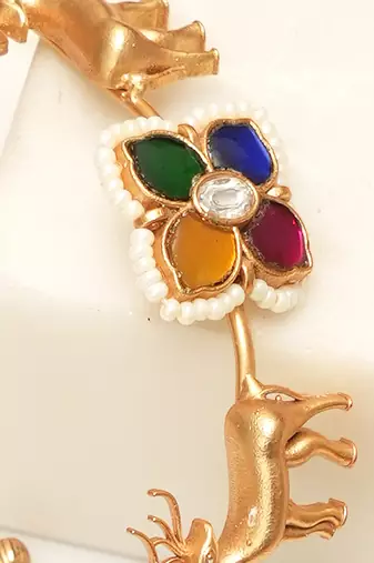 Multicolor stones kundan kada