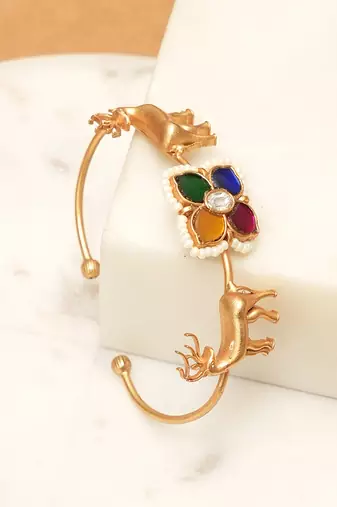 Multicolor stones kundan kada