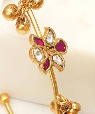 Red stones kundan kada 2