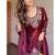 Maroon embroidery tissue sharara suit set