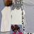 White colour natural crepe embroidered farshi suit set with organza dupatta