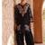 Black embroidery silk blend  farshi salwar