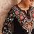 Black embroidery silk blend  farshi salwar