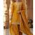 Deep gold embroidery silk blend  sharara suit set
