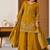 Mehendi green embroidery silk blend  sharara suit set
