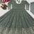 Sage green embroidery silk blend  anarkali suit