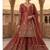 Rust embroidery silk blend  sharara suit set