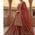 Rust embroidery silk blend  sharara suit set